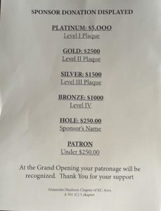 Alexander/Madison Chapter, 9th & 10th Cavalry, Buffalo Soldiers - 2023 Golf Tournament, Sponsorship Levels